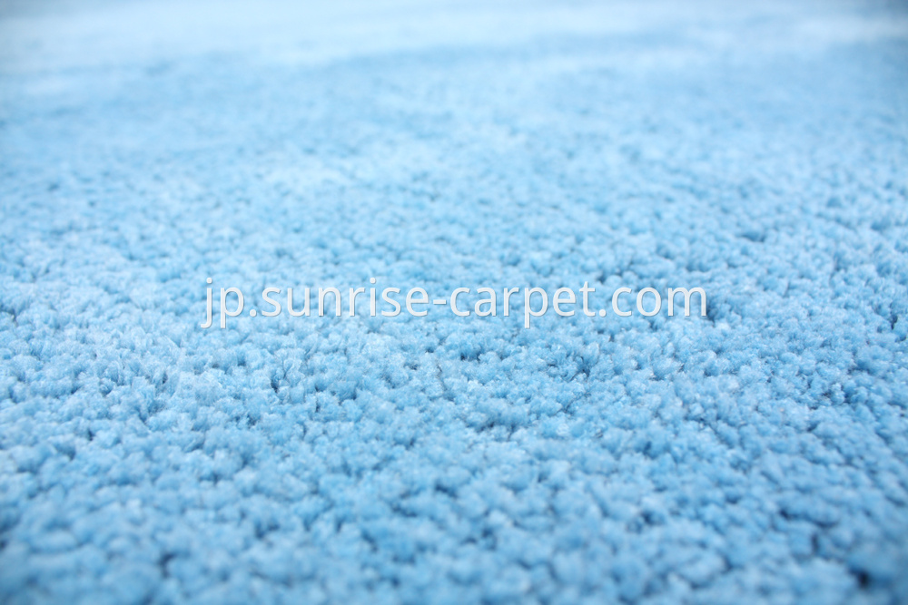 Microfiber soft shaggy with solid color blue